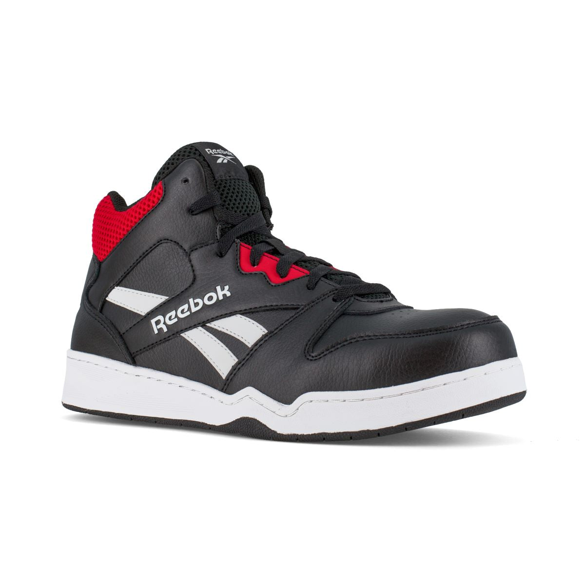 Reebok BB4500 Work RB4132 - Mens High Top Work Sneaker - Black/Red