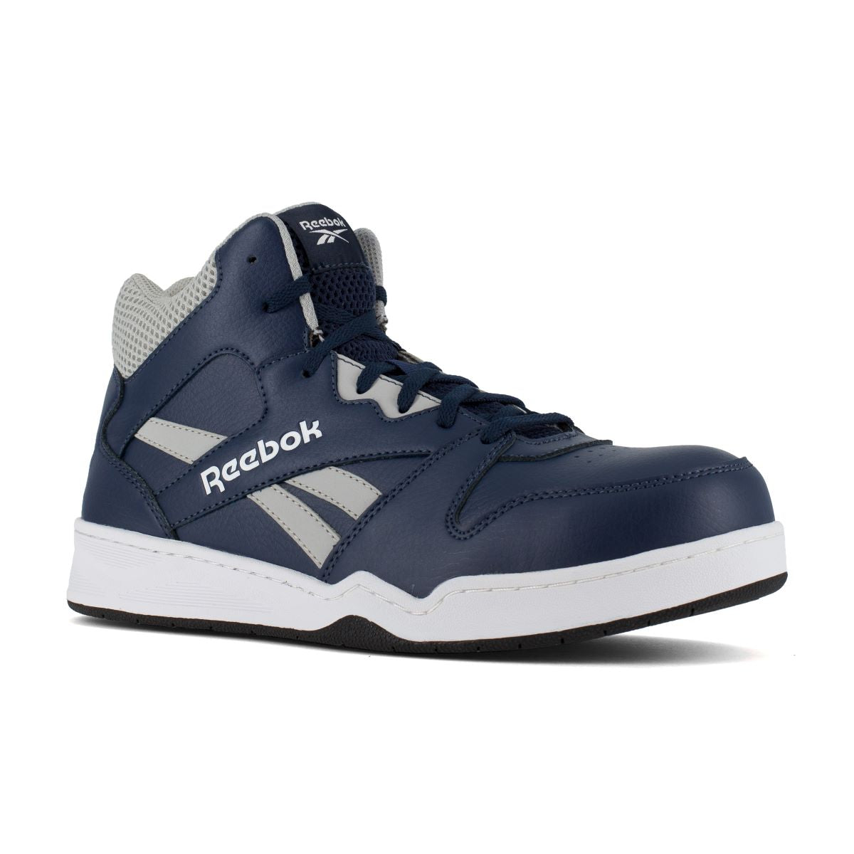 Reebok BB4500 Work RB4133 - Mens High Top Work Sneaker - Navy/Grey