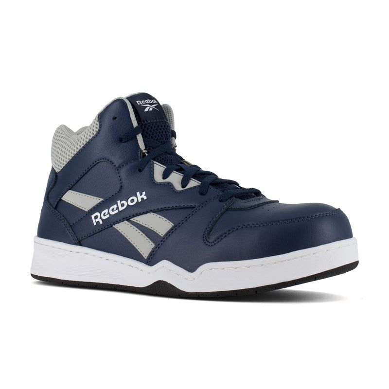 Reebok BB4500 Work RB4133 - Mens High Top Work Sneaker - Navy/Grey