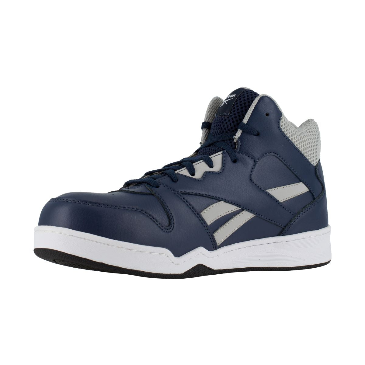 Reebok BB4500 Work RB4133 - Mens High Top Work Sneaker - Navy/Grey