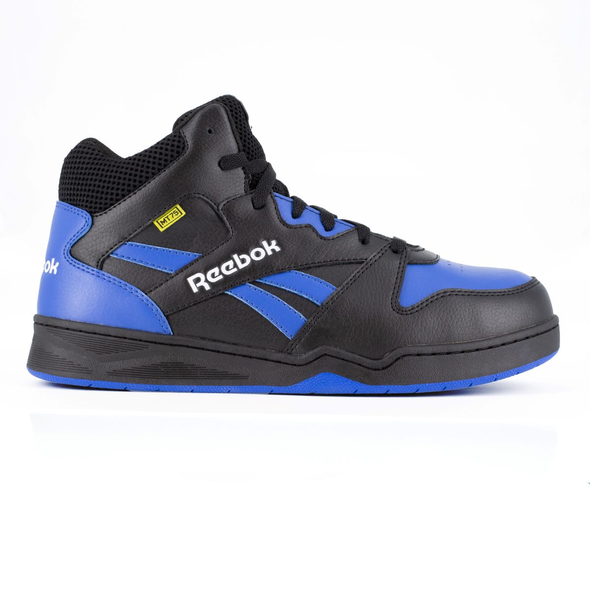 XLfeet Inc. Reebok BB4500 Work RB4166 - Mens High Top Work Sneaker Met Guard - Black/Blue - 14 / 2E Wide