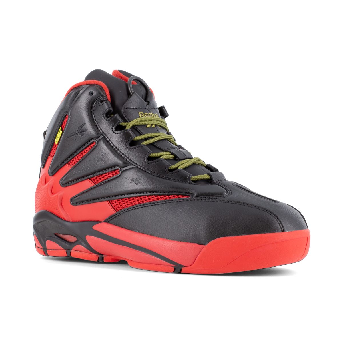 Reebok The Blast Work RB9400 - Mens High Top Work Sneaker - Black/Red