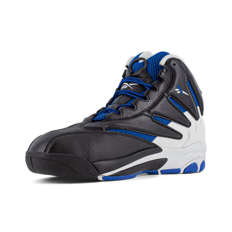Reebok The Blast Work RB9403 - Mens High Top Work Sneaker - Black/White/Blue