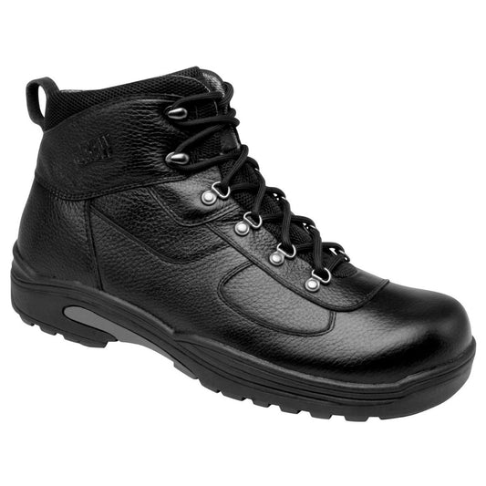 Drew Shoe Rockford - Black Tumbled Leather