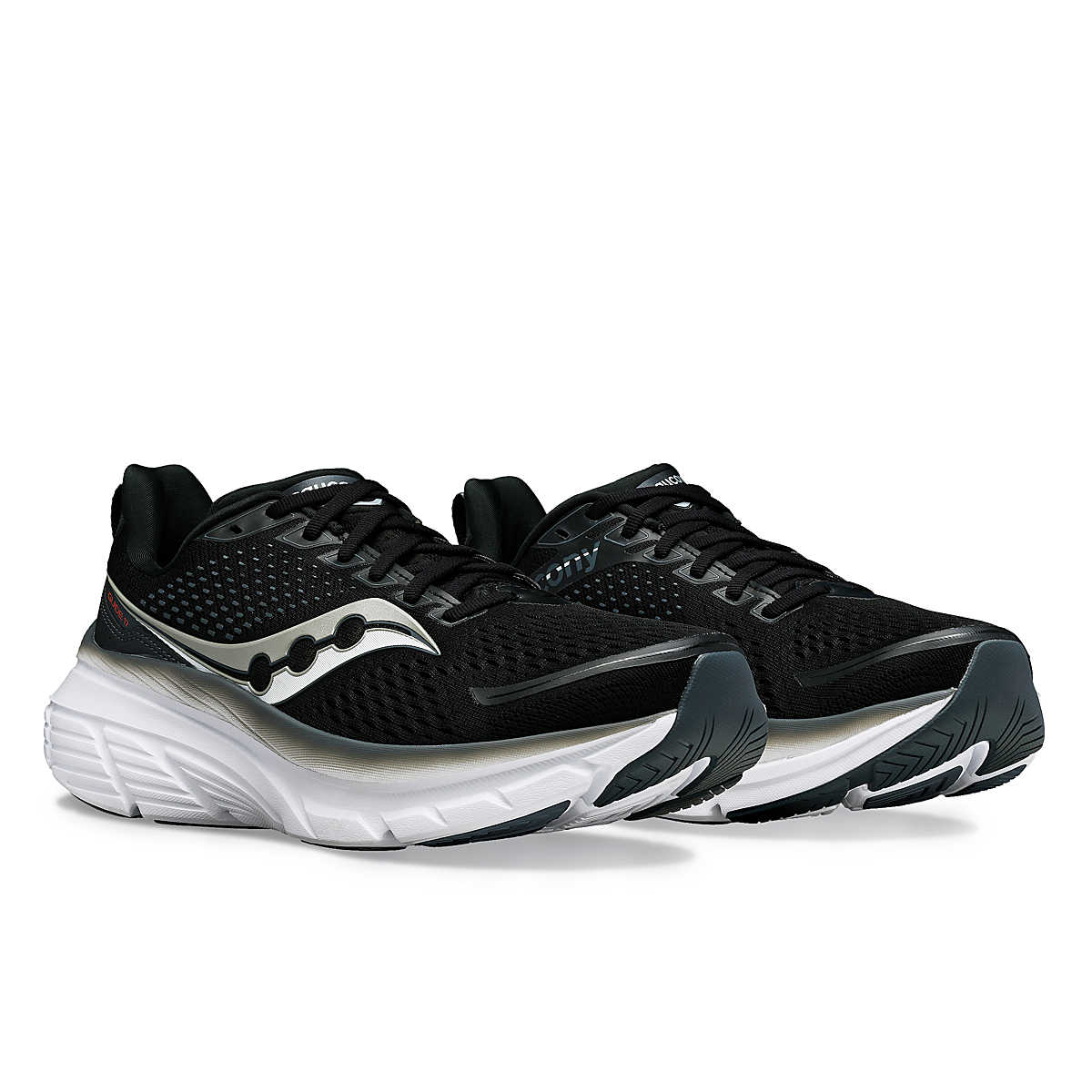 Saucony Guide 17 Extra Wide Mens Running Shoe - Black Shadow