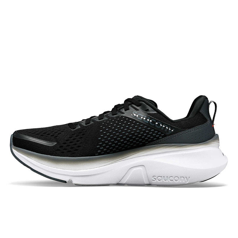 Saucony Guide 17 Extra Wide Mens Running Shoe - Black Shadow
