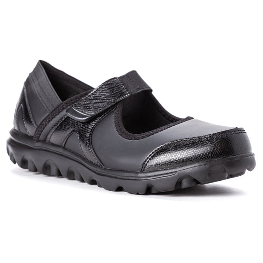 Propet Onalee Women's Sneaker - All Black Smooth in women's 4E extra wide