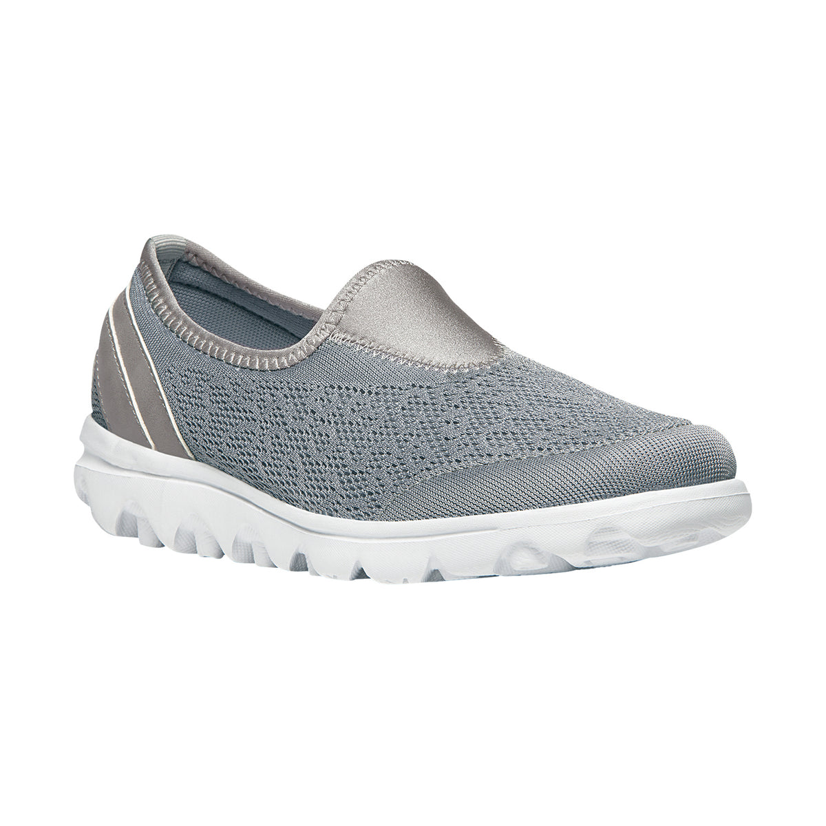 Propet TravelActiv Slip On Women's Sneaker - Silver in women's 4E extra wide