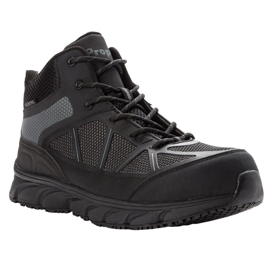 Propet Seeley Hi Men's Composite Toe Work Boot - Dark Grey/Black in 5E extra wide