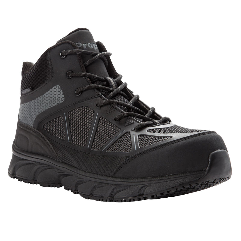 Propet Seeley Hi Men's Composite Toe Work Boot - Dark Grey/Black in 5E extra wide