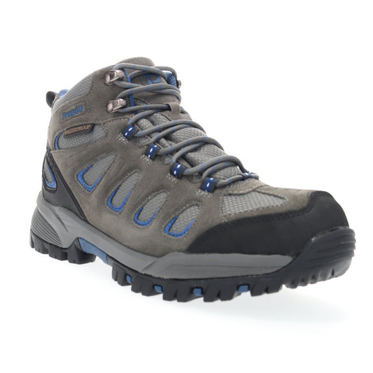 Propet Ridge Walker Men's Waterproof Hiking Boot - Grey/Blue in 5E extra wide