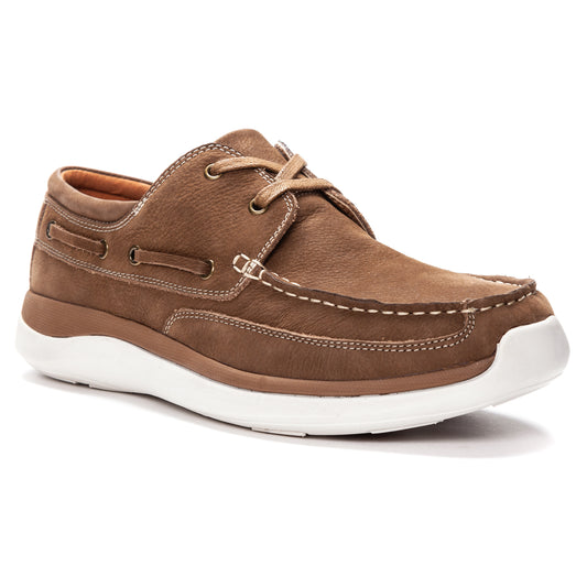 Propet Pomeroy Men's Boat Shoe - Timber in 5E extra wide