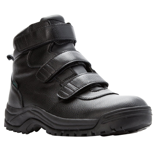 Propet Cliff Walker Tall Strap Men's Waterproof Boot - Black in 5E extra wide
