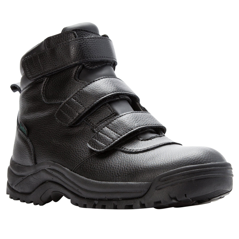 Propet Cliff Walker Tall Strap Men's Waterproof Boot - Black in 5E extra wide