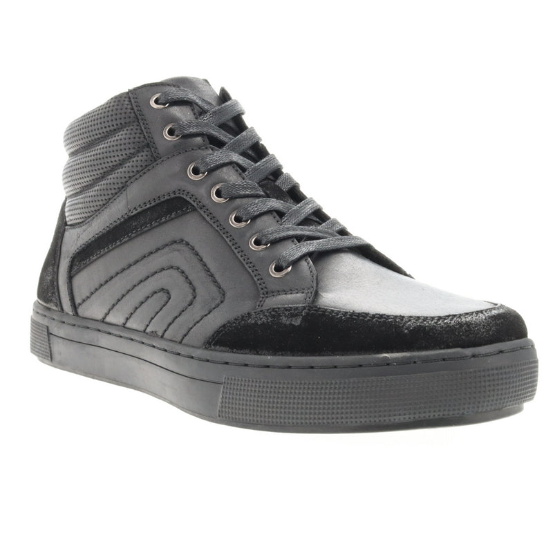 Propet Kenton Men's Midcut Sneaker - All Black in 5E extra wide