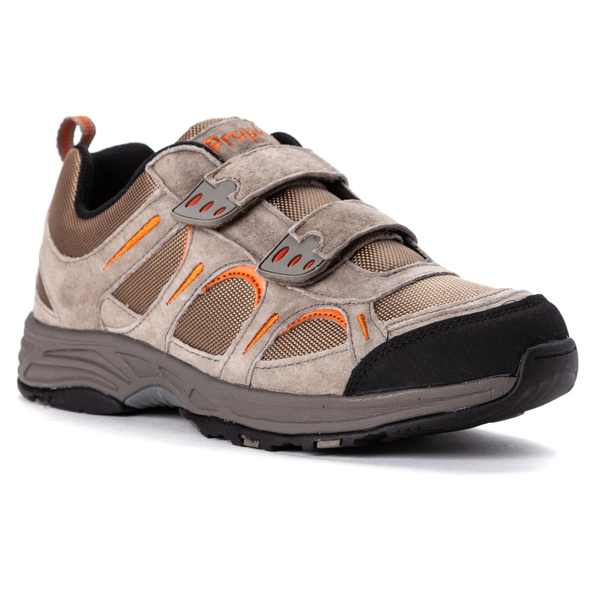 Propet Connelly Strap Men's Outdoor Shoe - Gunsmoke/Orange in 5E extra wide