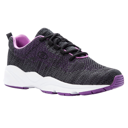 Propet Stability Fly Women's Sneaker - Black/Berry in women's 4E extra wide