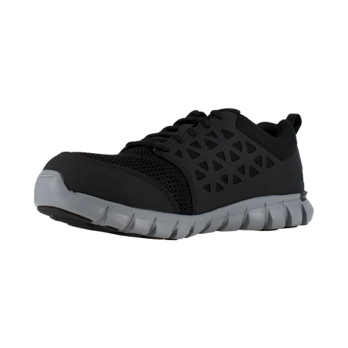 Reebok Sublite Cushion Alloy Toe, EH Work Shoe - Black in 4E extra wide