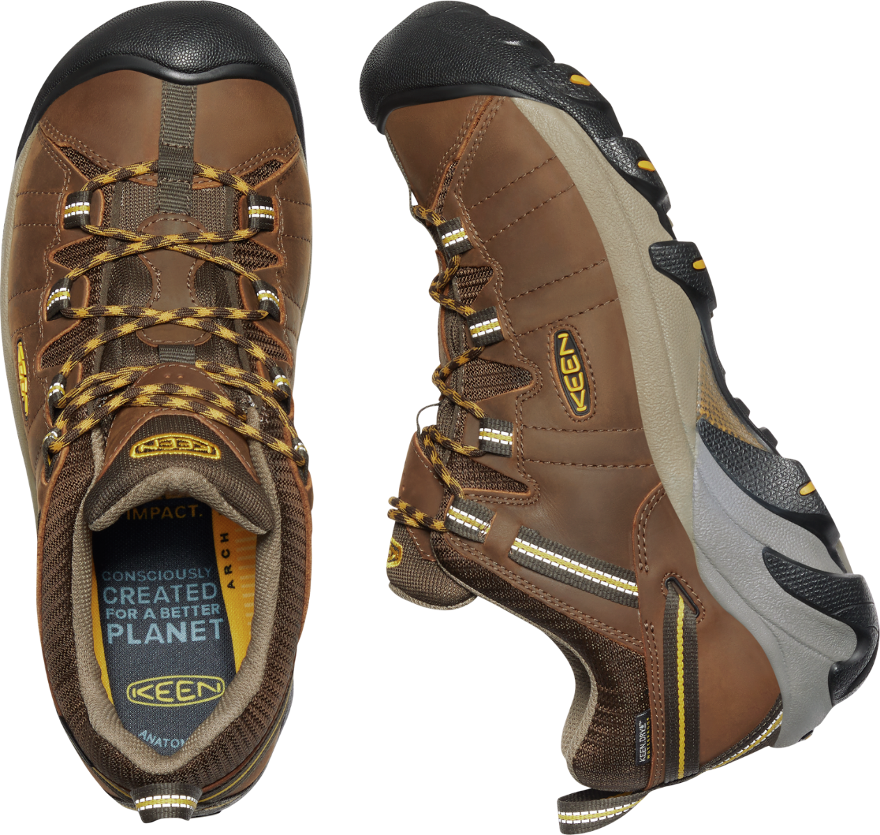 Keen Targhee II WP Wide - Cascade Brown / Golden Yellow