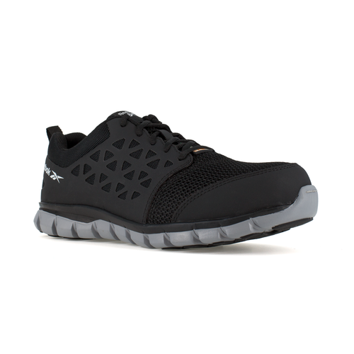 Reebok Sublite Cushion Composite Toe, CSA Work Shoe - Black in 4E extra wide