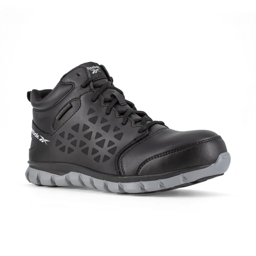 Reebok Sublite Cushion Composite Toe Waterproof Work Boot - Black in 4E extra wide