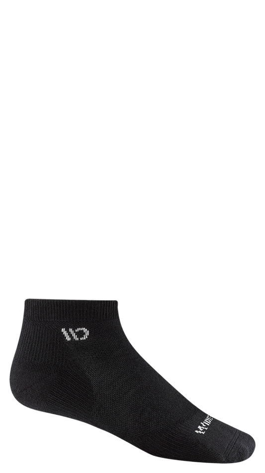 Wide Open Solid Cushioned No Show Socks  Single Pair - Black