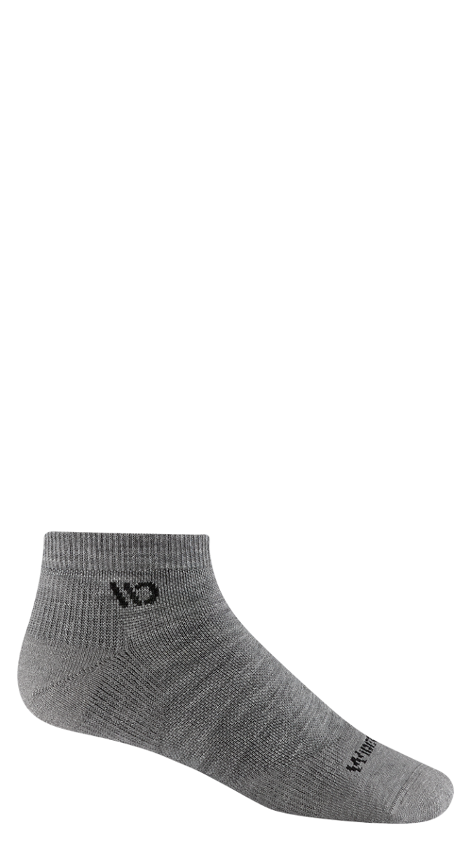 Wide Open Solid Cushioned No Show Socks  Single Pair - Light Gray