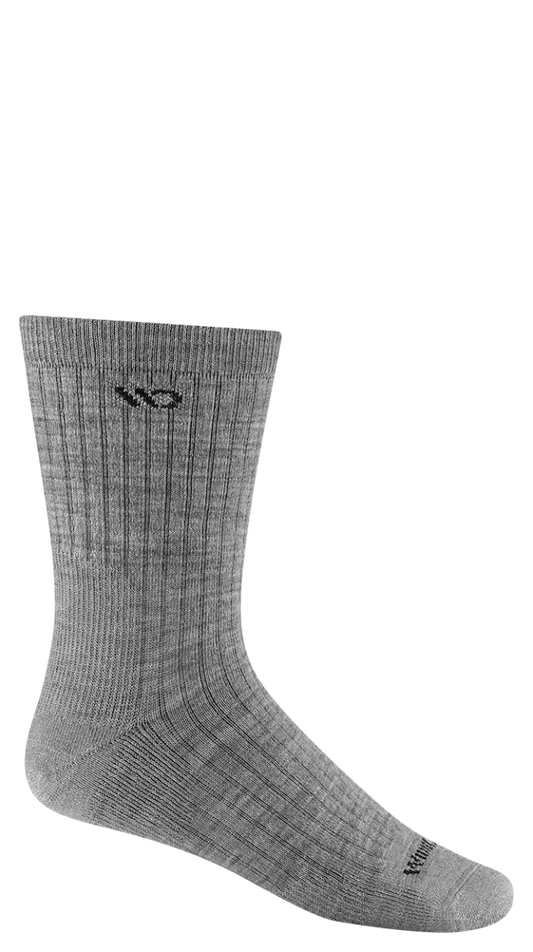 Wide Open Solid Cushioned Micro Crew Socks  Single Pair - Light Gray