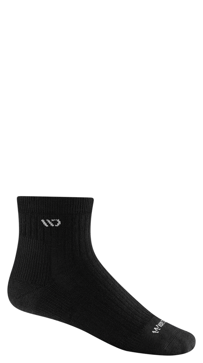 Wide Open Quarter Cushioned Socks  Single Pair - Black