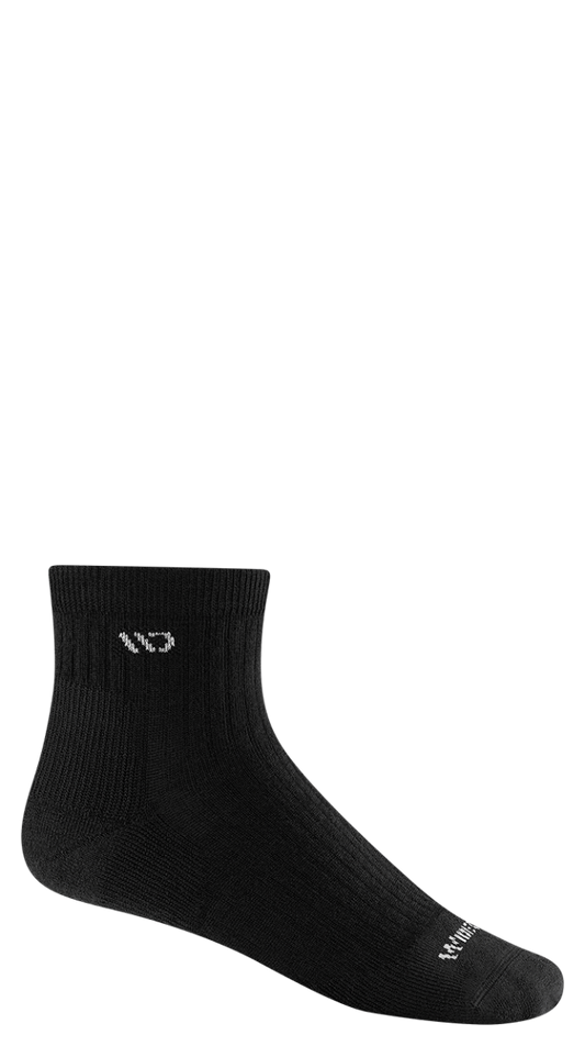 Wide Open Quarter Cushioned Socks  Single Pair - Black