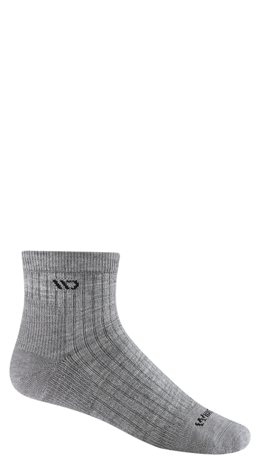 Wide Open Quarter Cushioned Socks  Single Pair - Light Gray