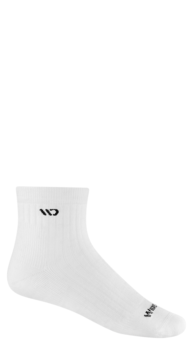 Wide Open Quarter Cushioned Socks  Single Pair - White