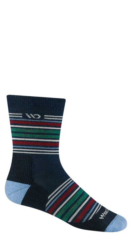 Wide Open Cushioned Micro Crew Socks  Single Pair - Eclipse