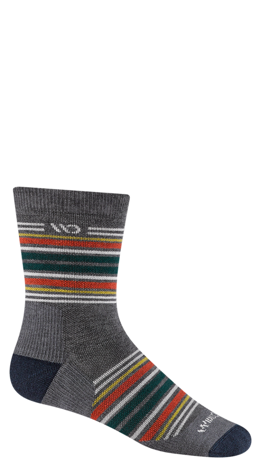 Wide Open Cushioned Micro Crew Socks  Single Pair - Gray