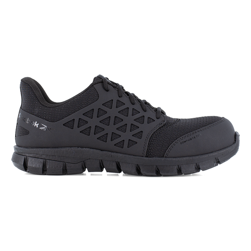 Reebok Sublite MAX Cushion Composite Toe, EH Work Shoe - Black in 4E extra wide