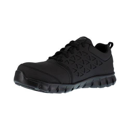 Reebok Sublite Cushion Composite Toe, EH Work Shoe - Black in 4E extra wide
