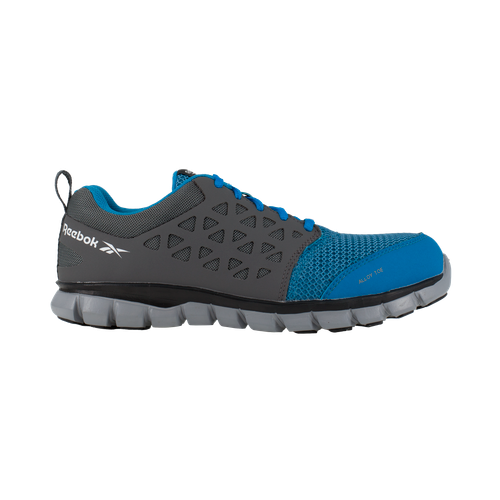 Reebok Sublite Cushion Alloy Toe, SD Work Shoe - Blue/Grey in 4E extra wide