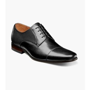 Florsheim Postino Cap Toe Oxford - Black Dress Shoe