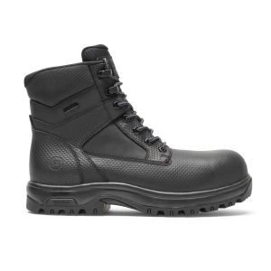 Dunham 8000 Works 6" Composite Safety Toe Boot - Black Textured Leather