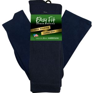 Easy Fit Dress Sock - Navy - 3 pack