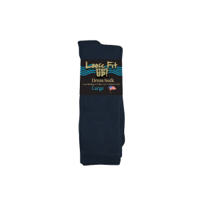 Loose Fit Stays Up Dress Sock Navy to 6E