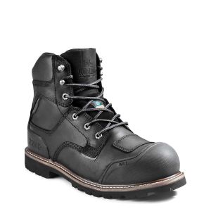 Kodiak Mens Widebody 6 inch Composite Toe/Plate Waterproof Boots - BLACK
