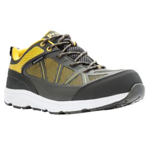 Propet Seeley Composite Toe Work Shoe - Grey / Yellow