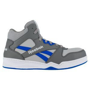 Reebok BB4500 Work RB4135 - Mens High Top Work Sneaker - Grey/Cobalt Blue