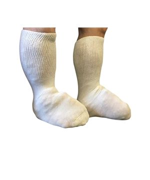 Extra Wide White Bariatric Socks - Widest Fitting Sock Period!
