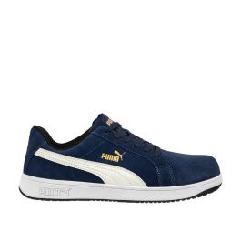 Puma Iconic Suede Low Navy Blue White Trainers Xl Feet