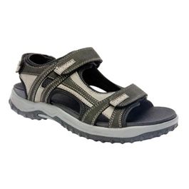 Drew Shoe Warren Men’s Black/Grey Nubuck Sandals | Xl Feet